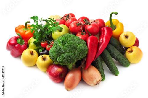 Photo: collection fruits and vegetables collection fruits and vegetables