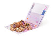 Gold ornaments and euro