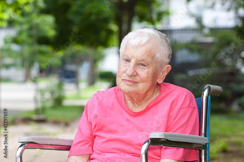Photo: Senior Woman in Wheelchair Senior Woman in Wheelchair
