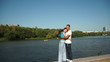 Video: Couple in love near the pond Couple in love near the pond