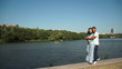 Couple in love walking