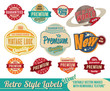 Vector: Retro vintage labels Retro vintage labels