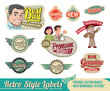 Vektor: Retro vintage labels Retro vintage labels