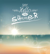 Say Hello to Summer, creative graphic message.