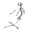 Skeleton Leaping - Pencil Drawing Style