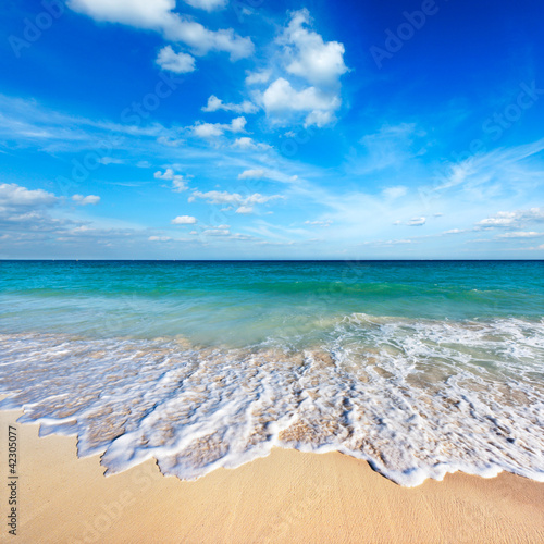 Photo: Beautiful beach and sea Beautiful beach and sea