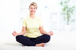 Senior woman doing yoga.