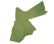 Old green map of Jordan