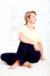 Senior woman doing yoga.