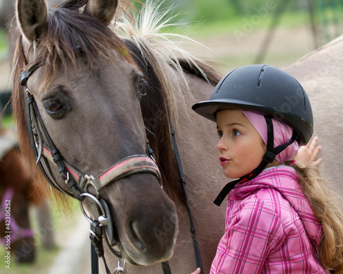 Photo: Horse whispers - Horse and lovely girl - best friends Horse whispers - Horse and lovely girl - best friends