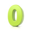 3D green number collection - 0