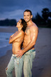 Nude couple on beach