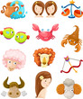 Set of sign zodiac