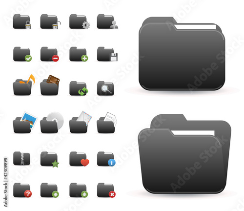 Vector: folder Icons Set for Web Applications & Internet - Vector folder Icons Set for Web Applications & Internet - Vector