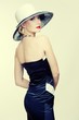 Retro woman in hat