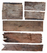 Set of  wood plank isolated