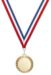 Photo: blank bronze sports medal with clipping path isolated on white w blank bronze sports medal with clipping path isolated on white w