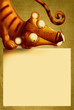 Illustration of  the Tiger/Vintage background with a tiger