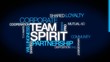 Vídeo : Team spirit partnership word tag cloud animation Team spirit partnership word tag cloud animation