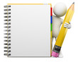 3D White People. Notepad