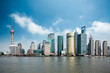 shanghai against a blue sky