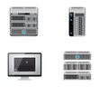 Vector server icon set