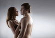 Sexy bodies of a young and attractive brunette couple