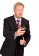 Geschäftsmann mit Mobiltelefon