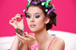 Photo: close up portrait of a teenager girl painting her eyes close up portrait of a teenager girl painting her eyes