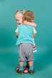 girl hugging a boy