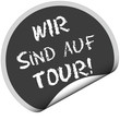 TF-Sticker rund curl unten WIR SIND AUF TOUR