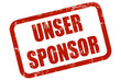 Grunge Stempel rot UNSERE SPONSOR