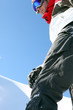 Close-up of male snowboarder