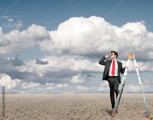 Photo: Businessman in search of business Businessman in search of business