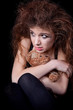 Frightened girl