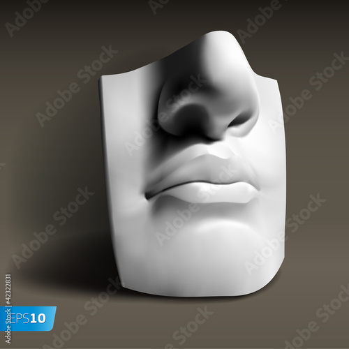 Illustration: Detail of a famous statue by Michelangelo, vector Eps 10 image Detail of a famous statue by Michelangelo, vector Eps 10 image