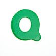 wooden toy letter Q
