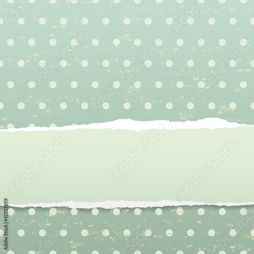 Vector: Retro background with torn paper Retro background with torn paper