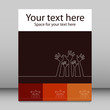 Simple line illustration of hands leaflet design.