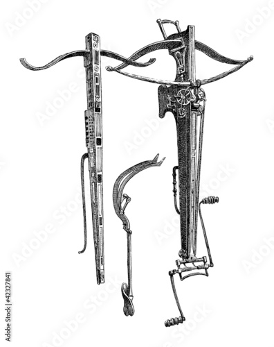 Illustration: Crossbow - Arbalete - Armbrust_14th century Crossbow - Arbalete - Armbrust_14th century