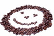 Smilie aus Kaffeebohnen