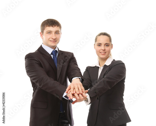 Photo: Business people, their hands together Business people, their hands together