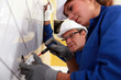electricians working on a construction site