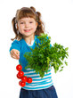 Foto: Girl with cherry tomatoes Girl with cherry tomatoes