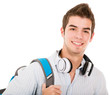 Casual student with headphones