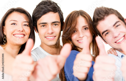 Photo: People with thumbs up People with thumbs up