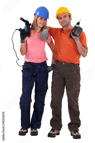Foto: Portrait of laid-back tradespeople Portrait of laid-back tradespeople