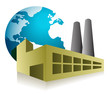 world factory concept illustration design over white