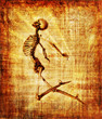 Skeleton Soaring Parchment