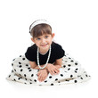 cute little girl isolated on white